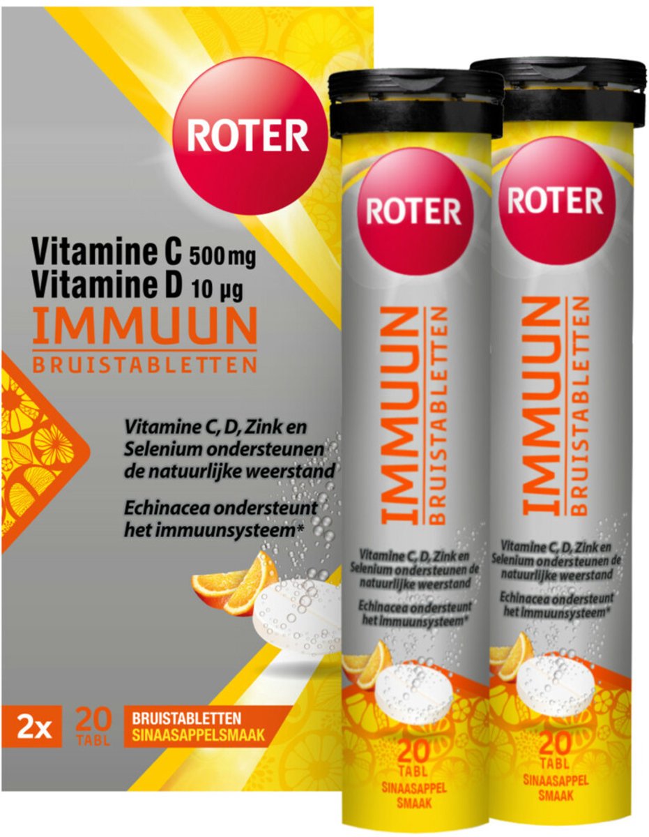 Roter Immuun Vitamine C & D - 2 x 30 tabletten - Voordeelverpakking