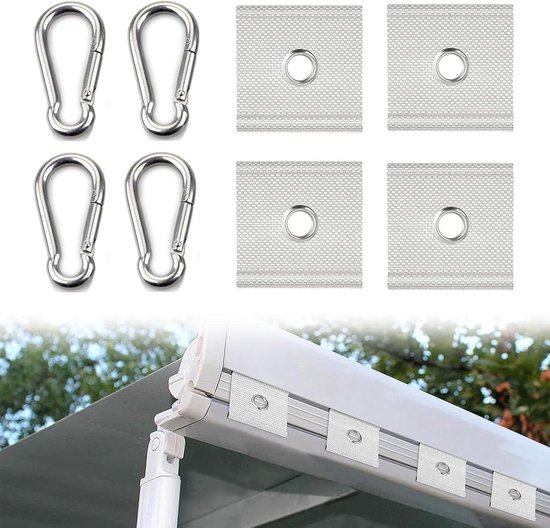 PEUTIER 10 Stück Lichterkettenhaken, Wohnmobil-Hängelichthaken Lichthalter Lichterketten Clips Aufhänger für Wohnwagen Keder-Schiene Outdoor Wohnmobil Autozubehör (Grau
