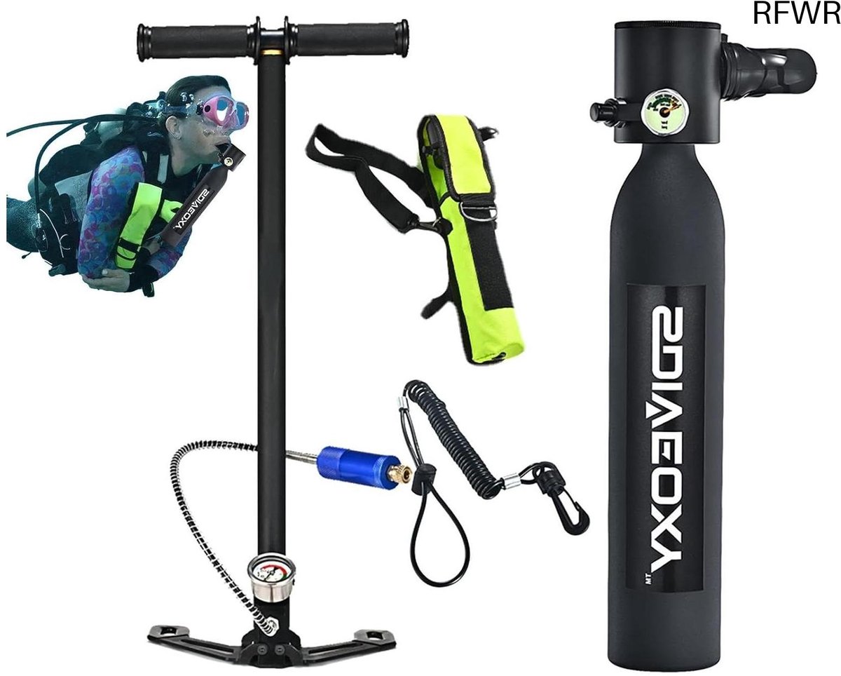 RFWR® Mini duikfles voor snorkelen en duiken - Luchttankset voor sportduiken