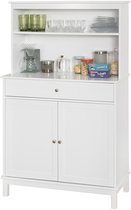 Krbnk Koffiebar Organizer - 2 Tier Houten Station voor Koffiebar Accessoires, Essentials en Decoratie, voor K Cup, Nespresso Pods, Koffiepadhouder voor Keuken Aanrecht