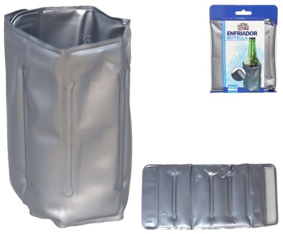 Gerimport Wijnfles koeler/wijnkoeler zilver - 2x - zomer accessoires - koelelement — afbeelding 5