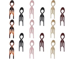Inovra Plus - 15 stuks U-vormige haarspelden - Franse stijl - Haaraccessoires voor dames en meisjes - Haarklemmen voor kapselstyling