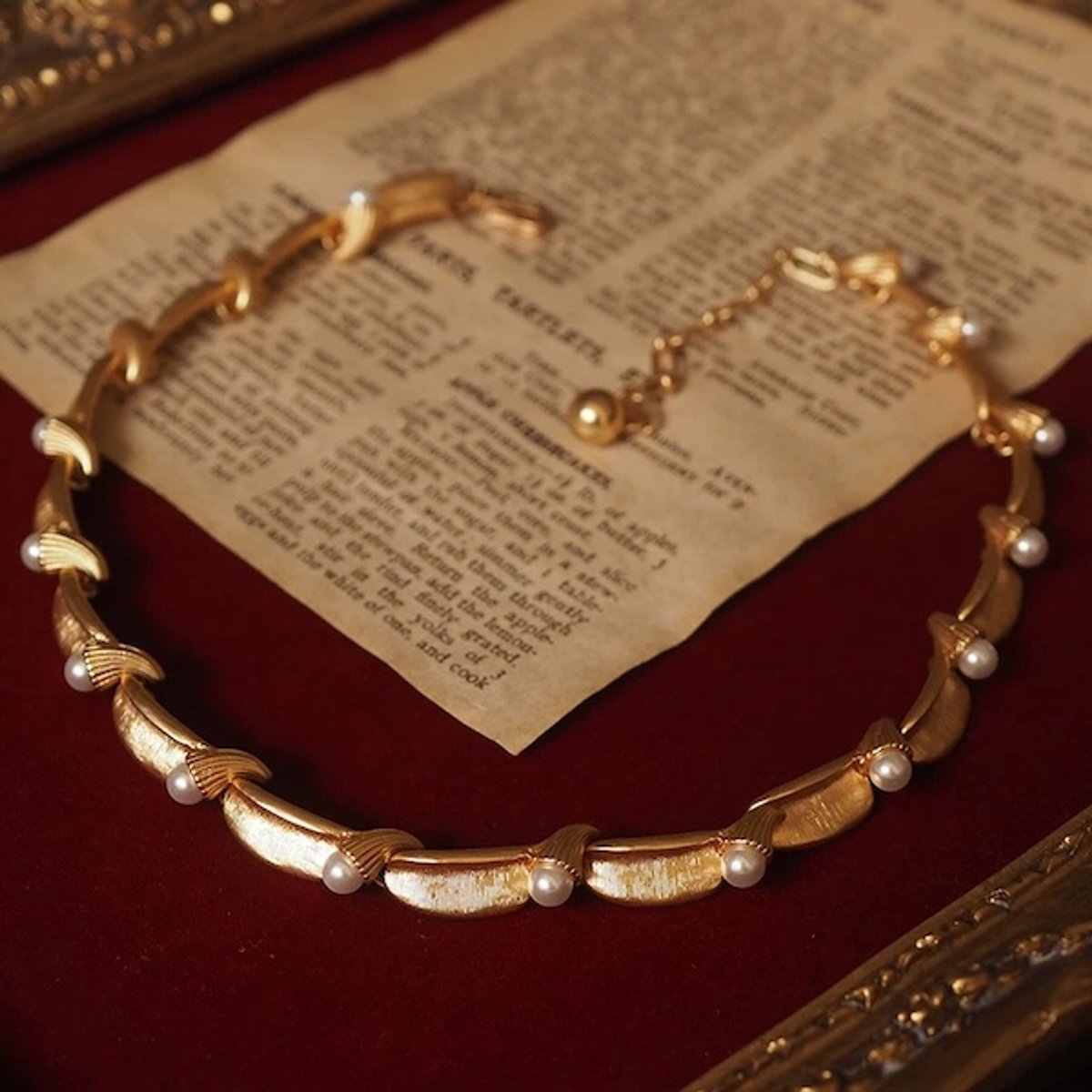 Vintage Geïnspireerde Parel Strik Ketting