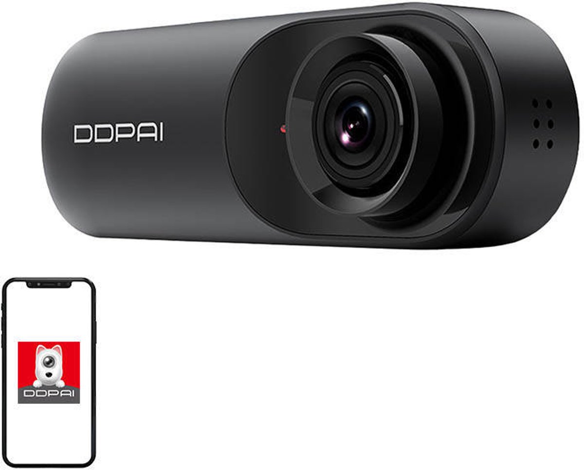 DDPAI Mola N3 Dashcam 2K 1600P 2CH HD Wifi Video Recorder Zwart