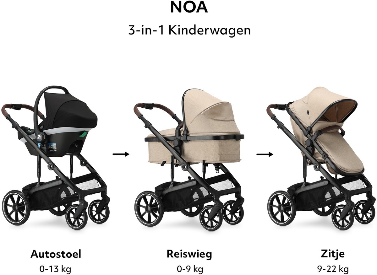 Deryan Noa 3-in-1 - reiswieg, wandelwagen en autostoel thumbnail 2