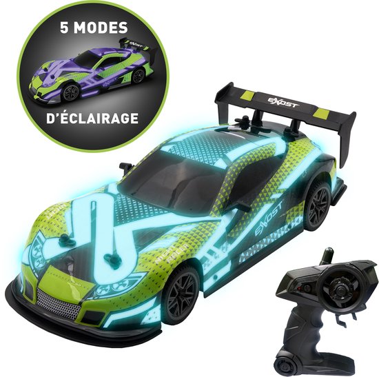 Afstandsbediening Auto - EXOST - Flitslicht 1:14 - 15 km/h - 31 -5 cm - groen - 5 jaar oud van Merkloos — afbeelding 3