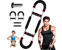 Arm Trainer-U-vormige Twister-Verstelbare-Borstvergroter met 3 Weerstandsniveaus Afneembare Fitness Borstvergroter-Draagbare Borst-Schouder Arm Trainer