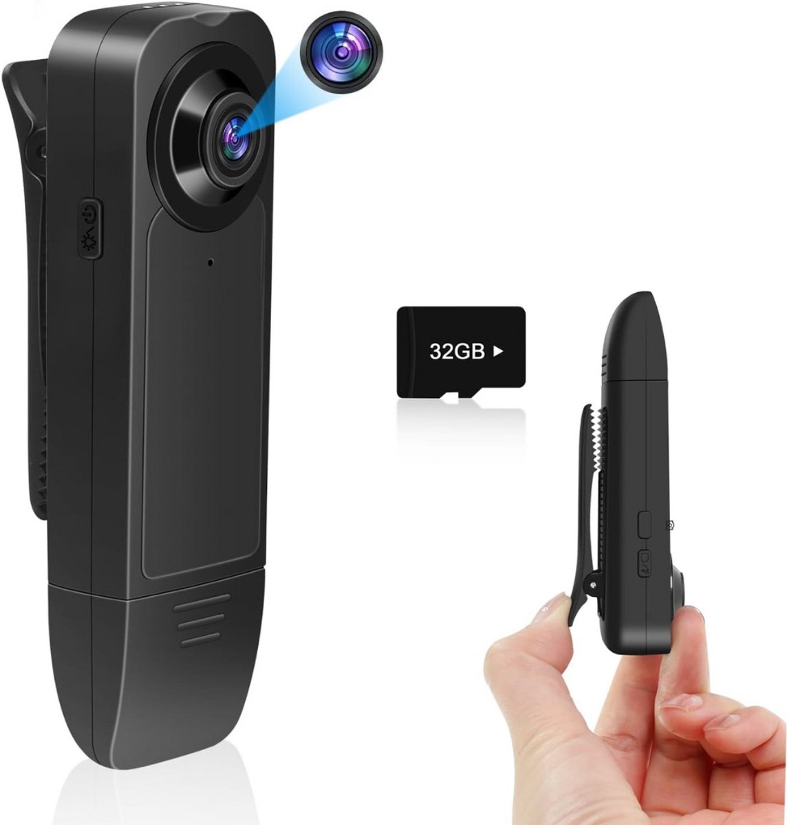 ZRSS® Bodycam - Action Cam - Bewegingsdetectie - Spy Camera - Met Nachtzicht