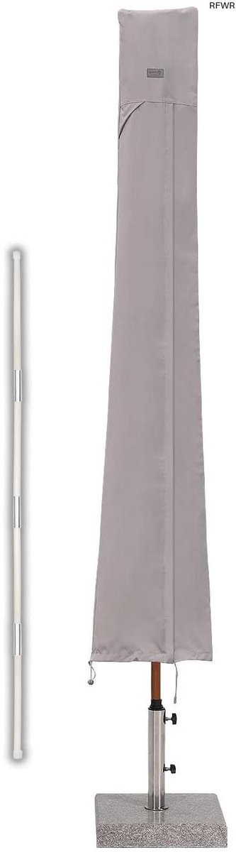 RFWR Beschermhoes voor parasol 400 cm - 2 Stuks - 100% Polyester - Lichtgrijs