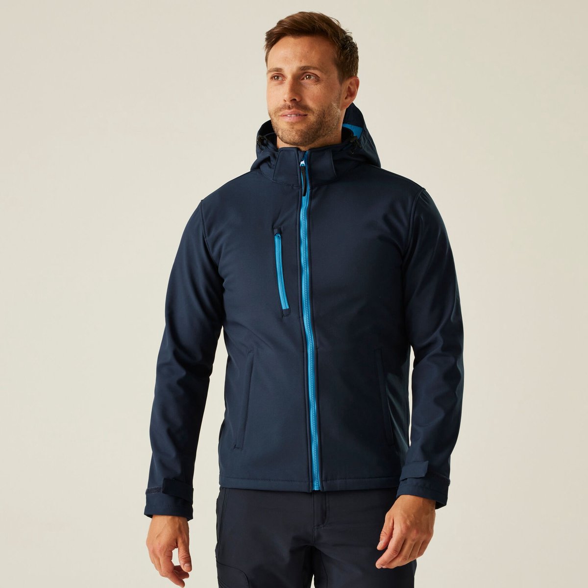 Jas Wandelen Heren Waterdicht Ademend Winddicht Blauw