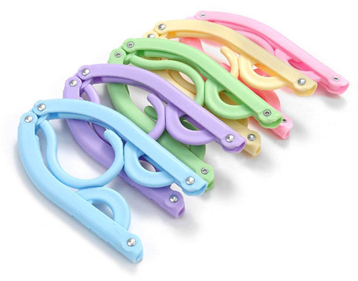 Opvouwbare kledinghangers - reisaccessoires - 10 stuks