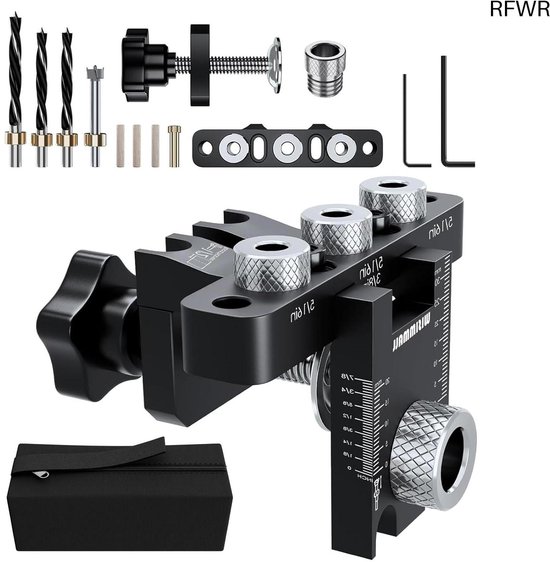 RFWR Boorsjabloon Set 3 in 1 Met Positioneringsclip Voor Nauwkeurig rfwr-boorsjabloon-set-3-in-1-met-positioneringsclip-voor-nauwkeurig