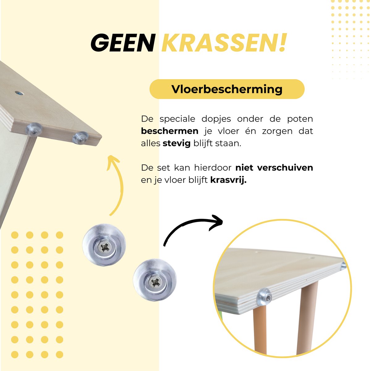 Dastium Kids - Klimrek - Montessori Speelgoed - XXL Houten Klimrek Speelgoed - Klimboog met Kussen - Klimrek Baby - Klimrek Peuter - Klimrek met Glijbaan - Pastelkleuren — afbeelding 3