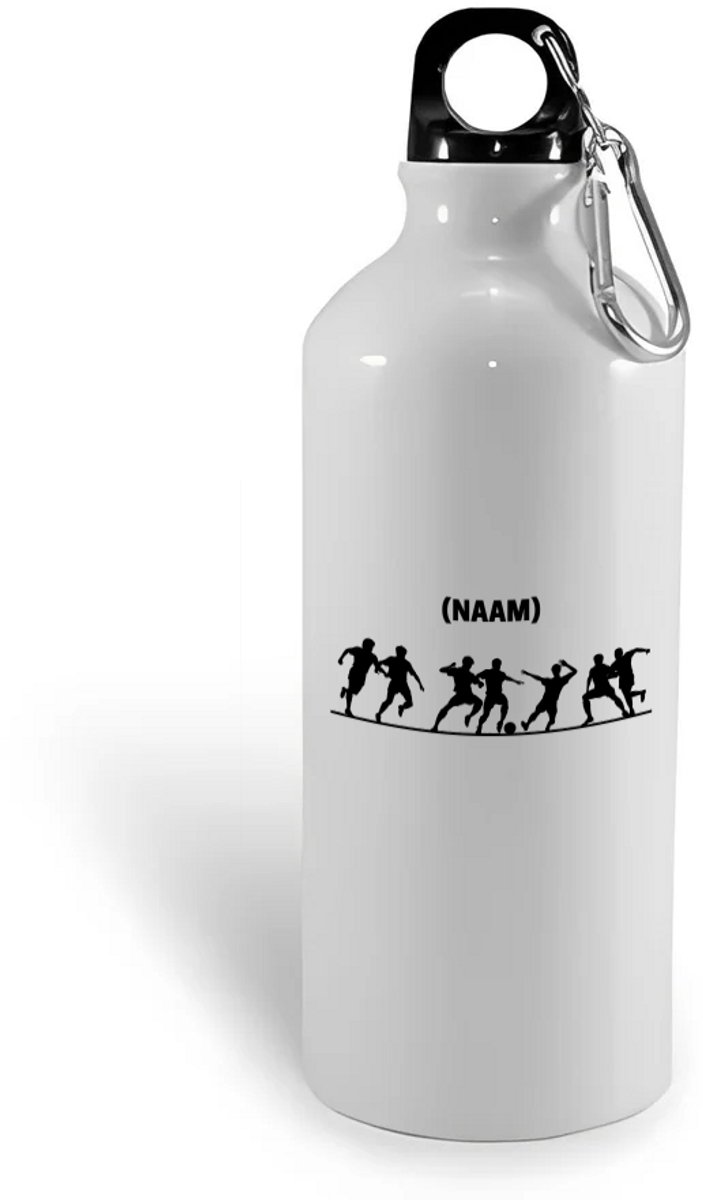 Hacebo® - Voetbal met eigen naam waterfles - Voetbal - Voetballer - Sport - water fles - 400ML