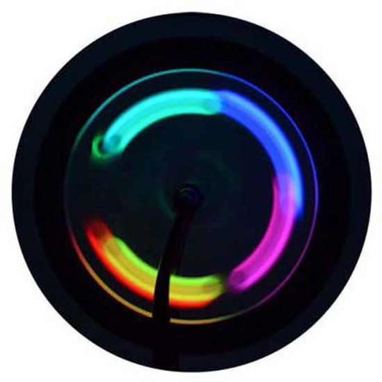 Spaakverlichting - 2x stuks - fiets wieldecoratie - 12 cm - multicolor - fietsverlichting van Merkloos — afbeelding 4