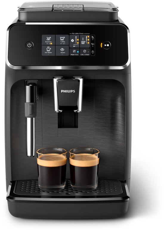 Philips 2200 Series EP2220/10 - Espressomachine - 2 Soorten Koffie + Heet Water - Zwart / Matzwart - + AquaClean Filter
