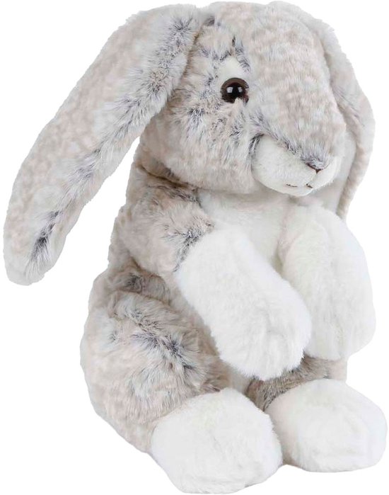 Haas knuffel pluche grijs 20cm zacht speelgoed Take Me Home.