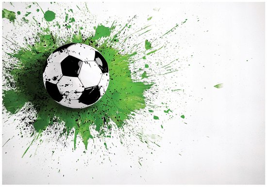 WALLARENA - Fotobehang - 200x140 cm - fotobehang voor jongens met voetbal voor de kinderkamer