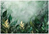 WALLARENA - Fotobehang - 350x250 cm - groene bladeren natuur slaapkamer salon vliesbehang