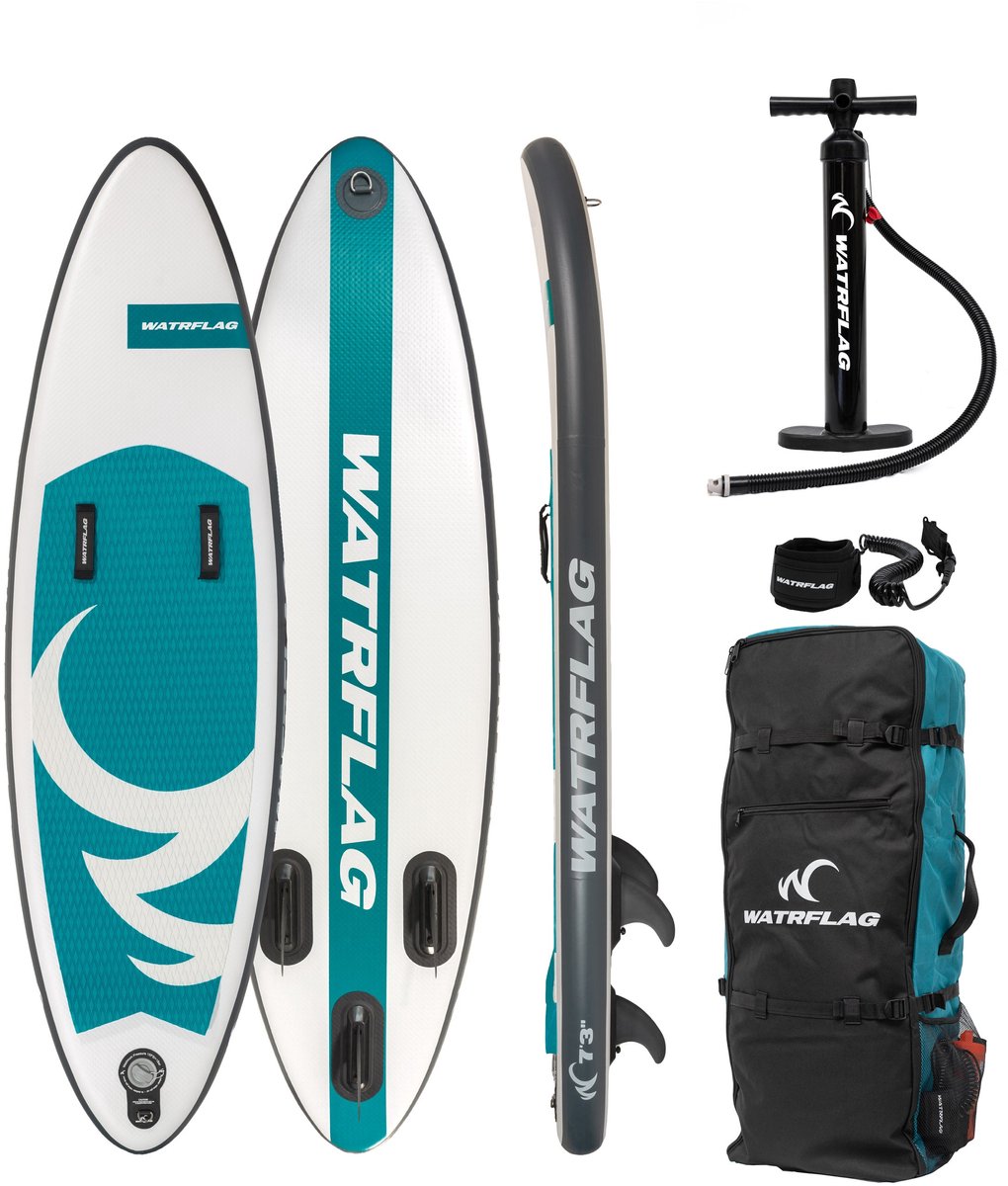 Watrflag Wave Rider 7'3 Set - 220 cm - Opblaasbaar Surf - Bodyboard 220