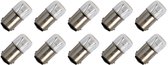 Signaallamp Ba15d 24V 4W - 166 mAh - 10 stuks - T16 Gloeilamp Ø16mm - 35mm - 2500K - Dimbaar