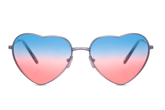 Joboly Hartjes Zonnebril - Zilverkleurig Frame - Blauwe Lenskleur - Dames en Heren van Joboly — afbeelding 5