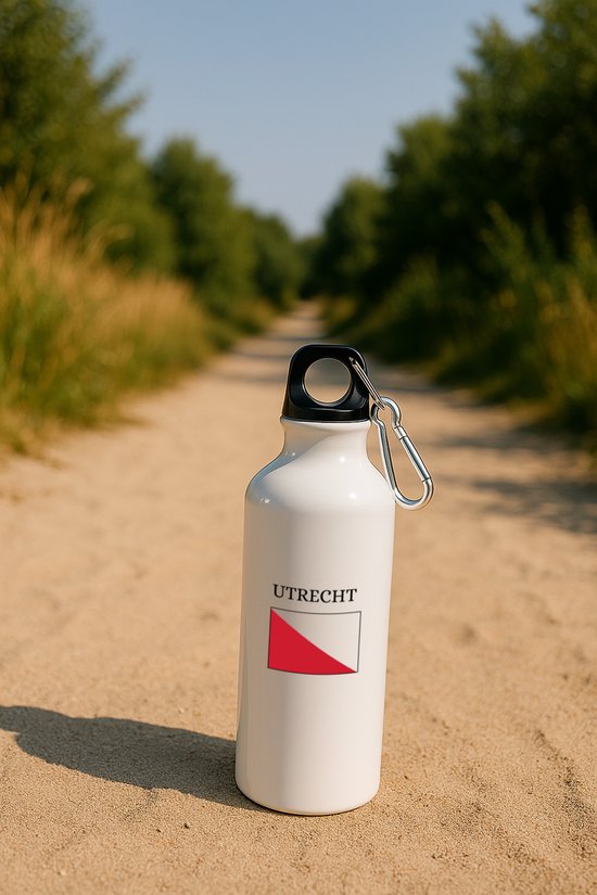 Hacebo® - Bouteille d'eau Utrecht - Utrecht - touristes - ville - drapeau - cadeau - présent - bouteille d'eau - 400 ml