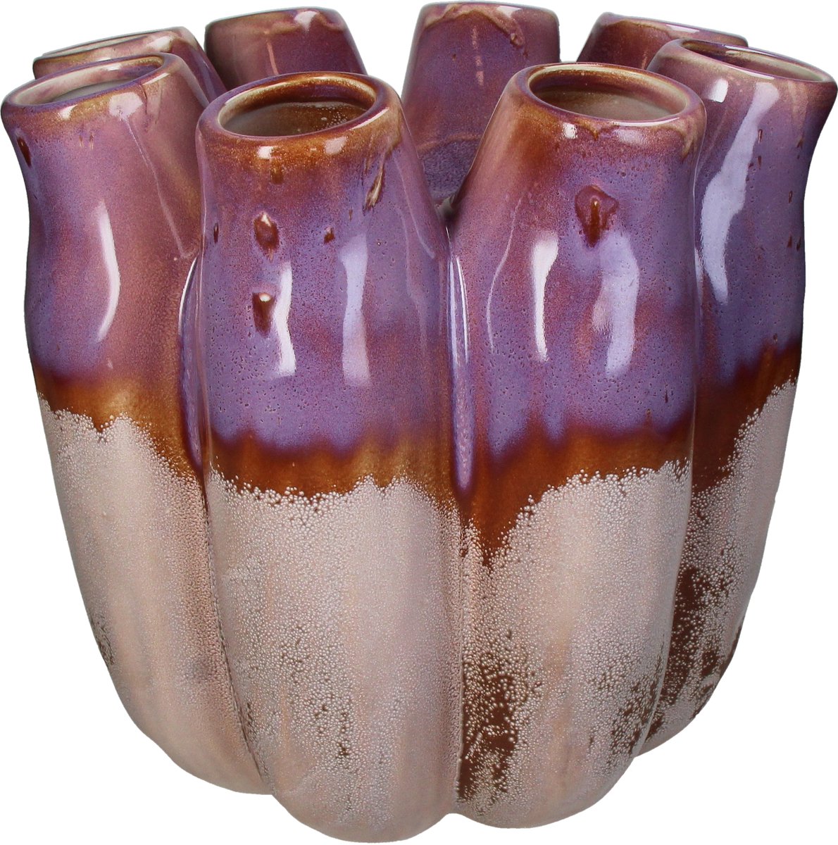 HD collection vaas stoneware paars 29x29x28cm