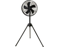 A-Flow Tripod Black - Ventilator staand - Statiefventilator - Ventilator Zwart - 3 Poot - driepoot - Kantelbaar en uitschuifbaar - 3 Windsnelheden - Zelfdraaiend