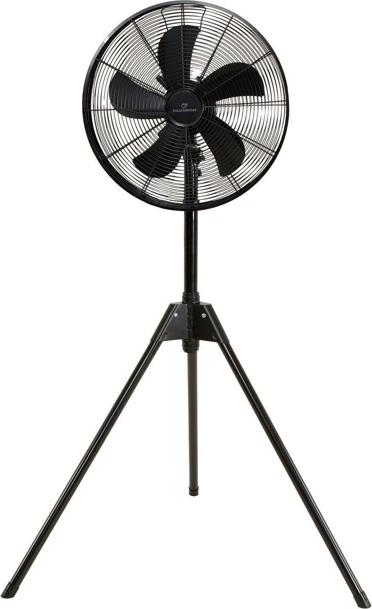 A-Flow Tripod Black - Ventilator staand - Statiefventilator - Ventilator Zwart - 3 Poot - Kantelbaar en uitschuifbaar - 3 Windsnelheden - Zelfdraaiend