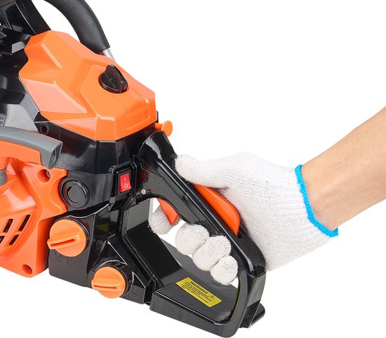 40cc Benzinekettingzaag, 355 Mm Kettingzaag Met 1,8 Pk, Ergonomische Handgreep, Twee Tanks, Noodstopschakelaar, Max. 12000 Tpm, Ideaal Voor Houtbewerking, Snoeien En Opruimen — afbeelding 3