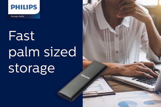 Philips PH133563 Ultra Speed 2 TB, 540 MB/s Szürke külső SSD