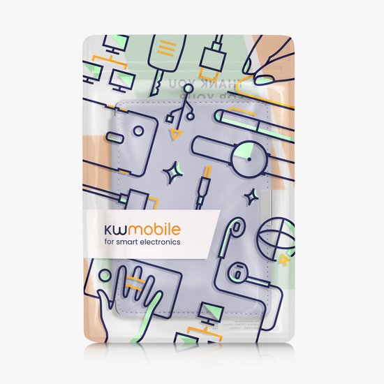 kwmobile e-reader hoesje geschikt voor Kobo Aura Edition 2 hoes - Ereader flip case met standaard - E reader cover van kunstleer - In lavendel van Merkloos — afbeelding 5