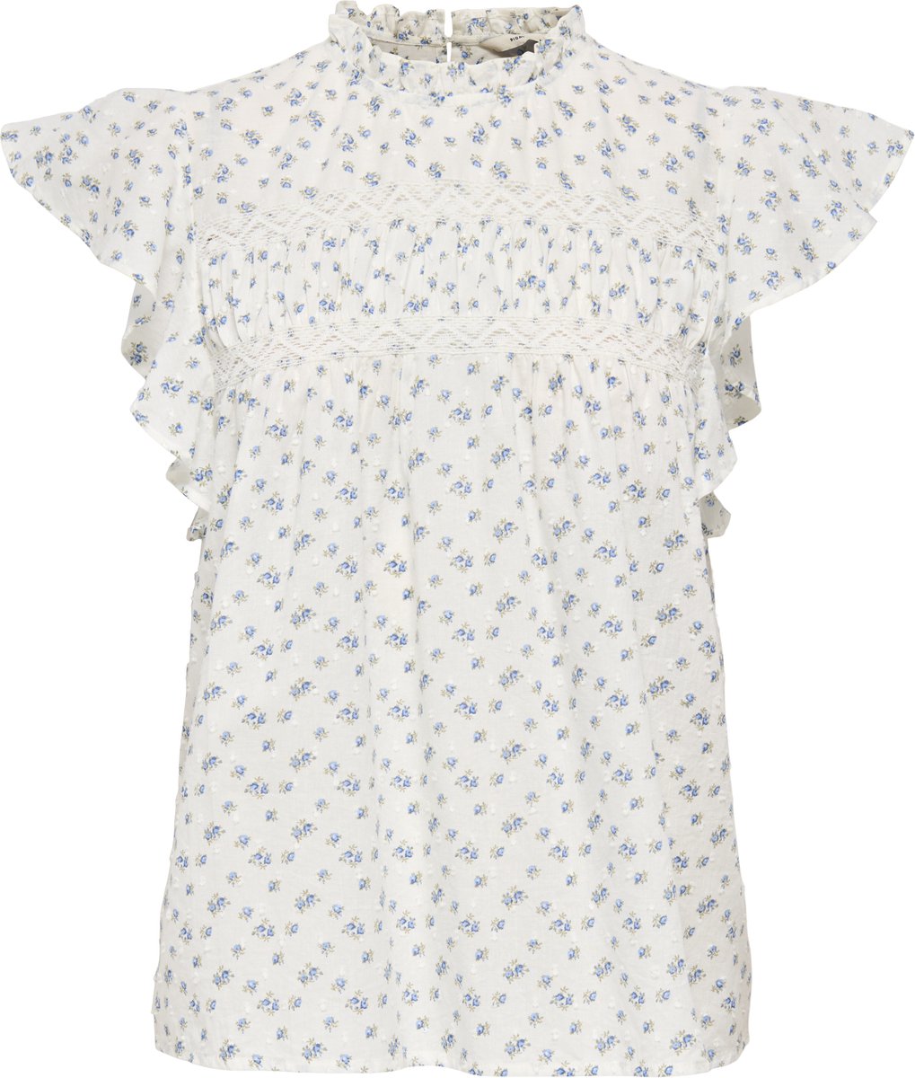 ONLY - ONLKATTI S/S DOBBY TOP WVN NOOS - Dames - Wit Top