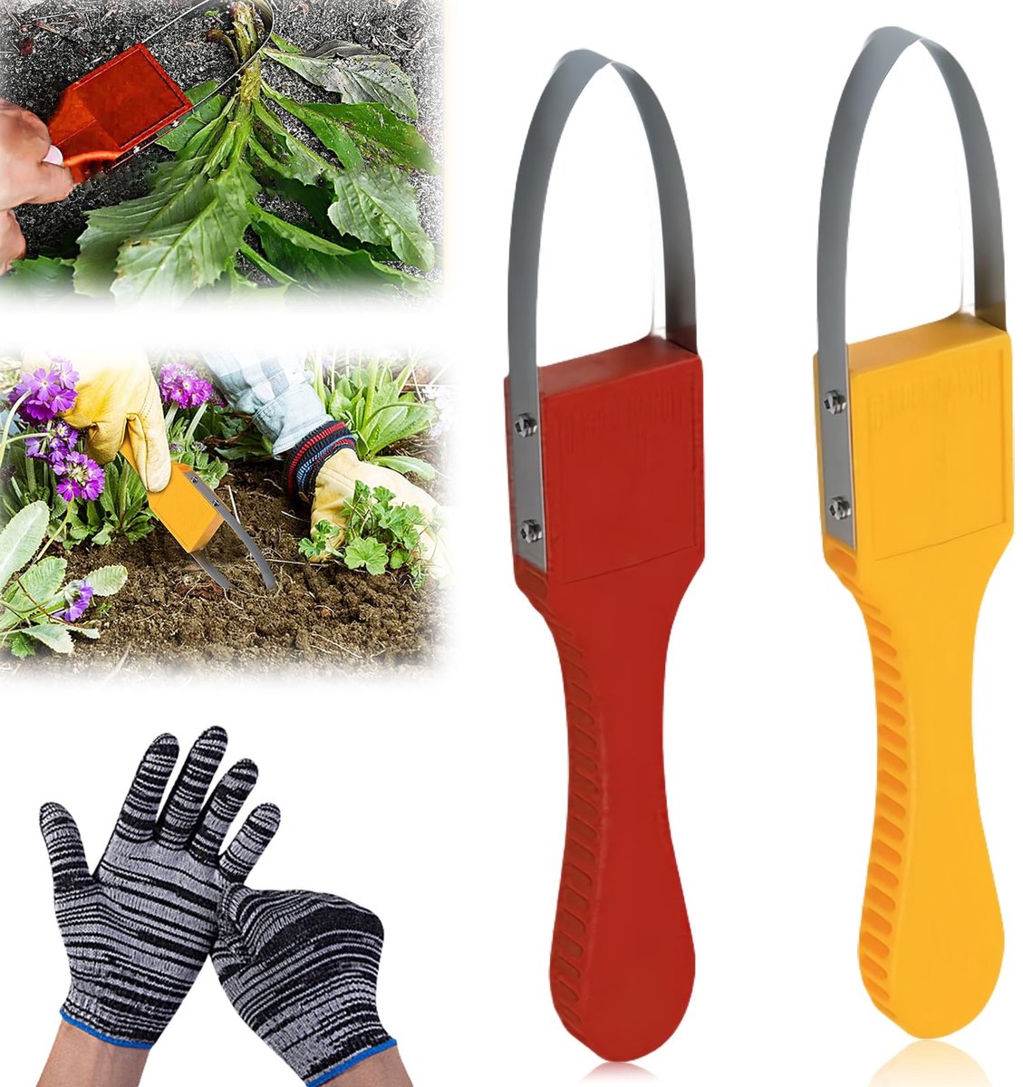 Ibenzoa® Complete Tuinset voor Efficiënt Onkruidverwijderen met Ergonomische Handgreep en Handschoenen