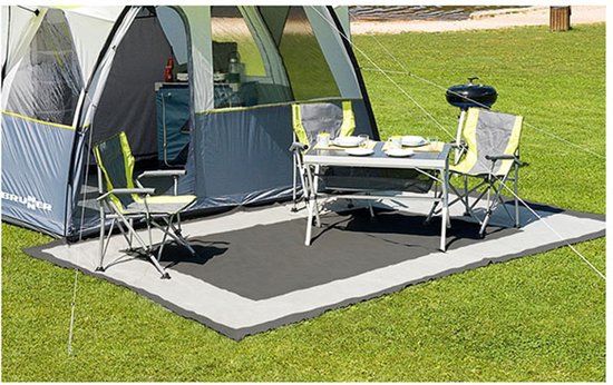 Brunner Balmat Tenttapijt - 250 x 450cm - Zwart/Grijs - Tenttapijt caravan - Gronddoek Tent - Voortenttapijt - Kampeertapijt van Brunner — afbeelding 4