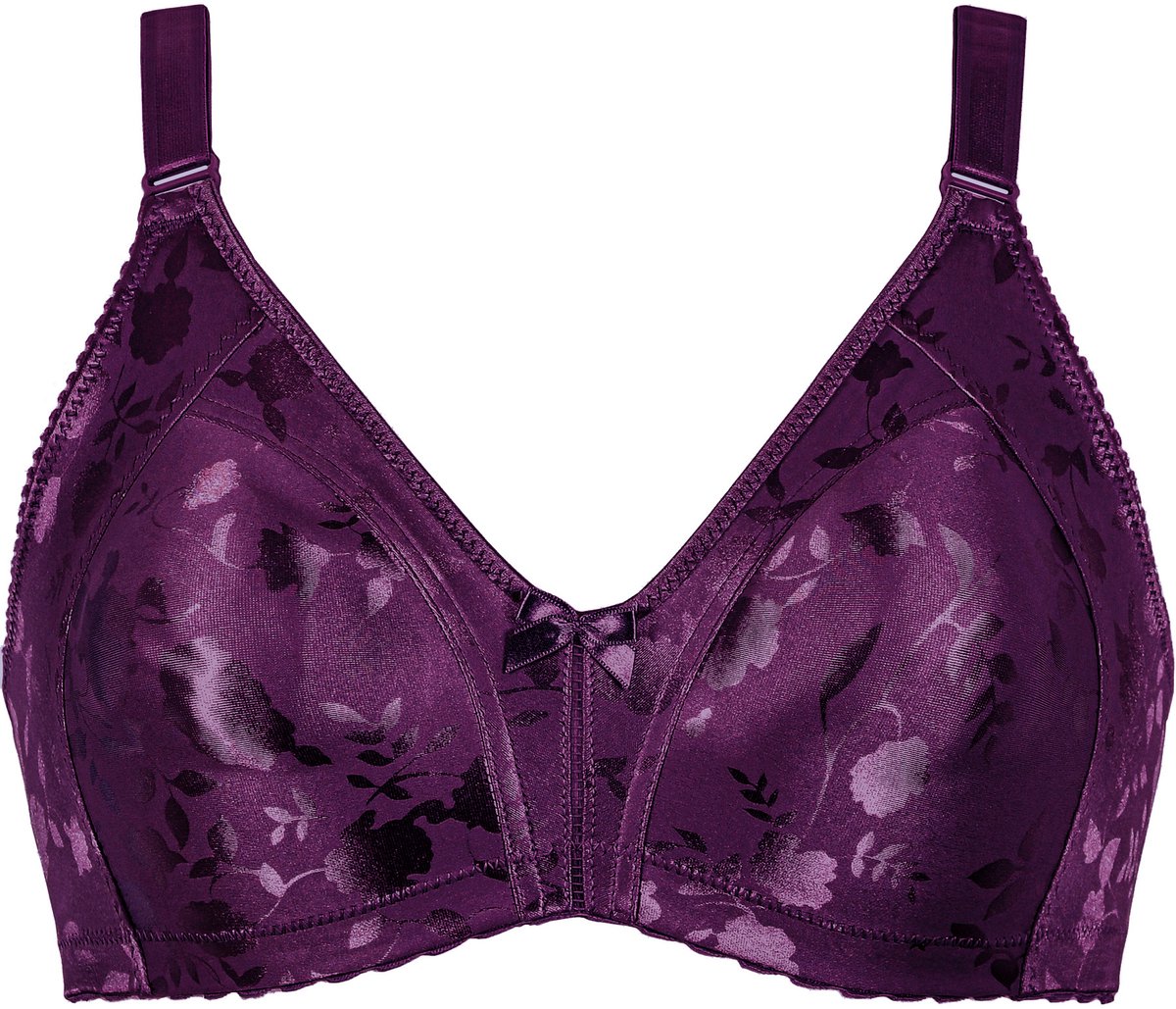 Naturana - Minimizer bh met bloemenpatroon - 5363 - Beetroot - 100D