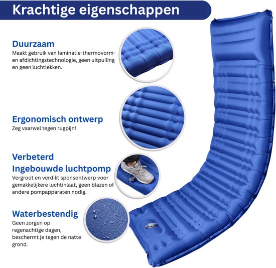 DailySupplies® Slaapzak - Slaapmat - Slaapzakken Volwassen - Blauw van Merkloos — afbeelding 2
