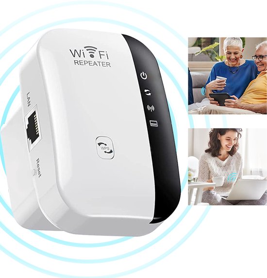 Wifi-repeater 1200 Mbit/s, WLAN-versterker, dual-band 5 GHz 2,4 GHz, wifi-netwerkrepeater, wifi-booster met repeater/router/AP-modus, LAN/WAN poort, 4 antennes, LED, WPS, compatibel met alle wifi-apparatuur