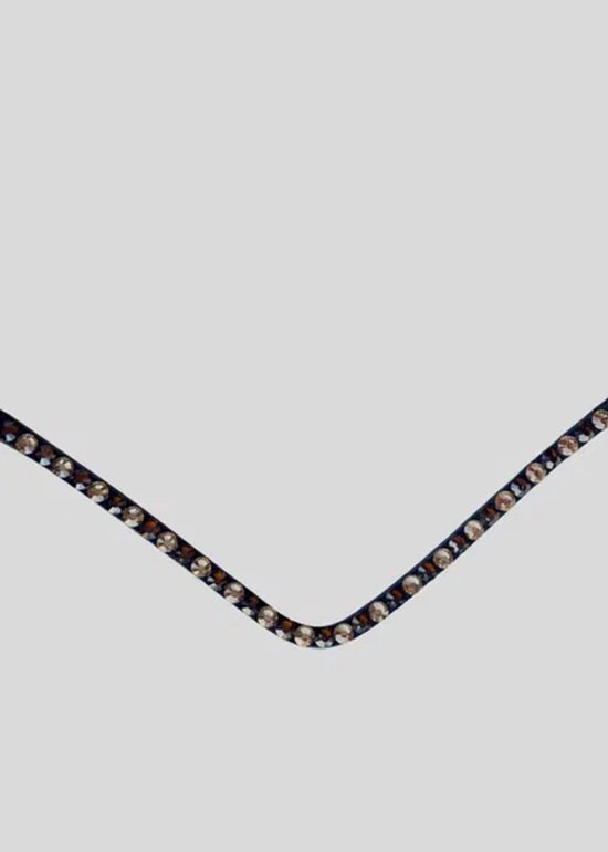 Montar Browband Fair Cob - Latte/ Crystal Marron | Frontaux cheval