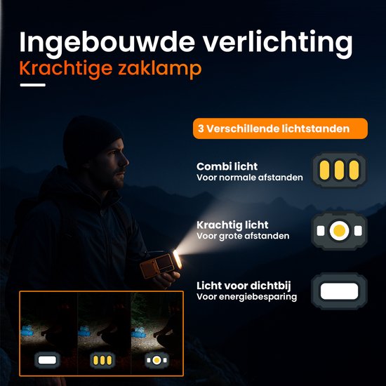 Nince Noodradio DAB+ Solar Opwindbaar - Draagbare Radio met Bluetooth - Powerbank & Zaklamp - Noodradio Op Batterijen en USB-C - Voor Noodsituaties & Kamperen