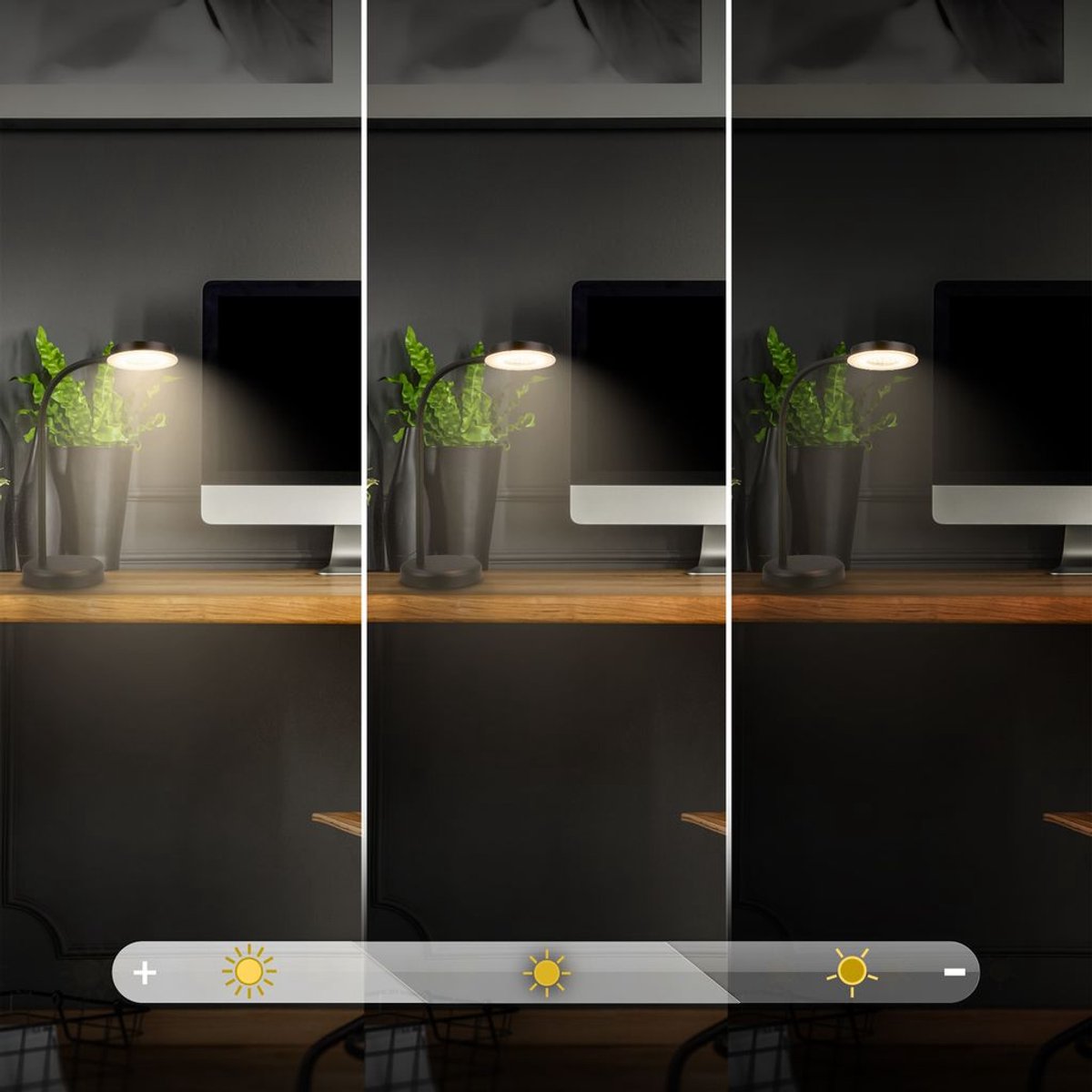 B.K.Licht BRILONER Megg - LED Tafellamp - 800Lm - zwart thumbnail 5