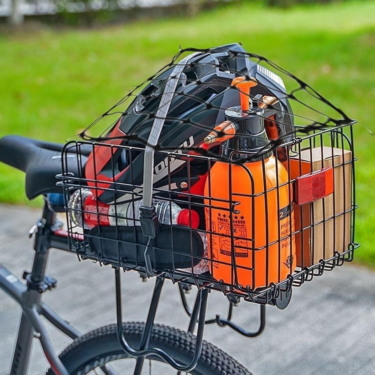 Wintfarm Panier De Vélo Arrière – Grand Modèle Amovible 39x30x26 Cm, Capacité 25 Kg, En Métal Anti-rouille, Pour Courses, Animaux, Sacs, Pique-nique