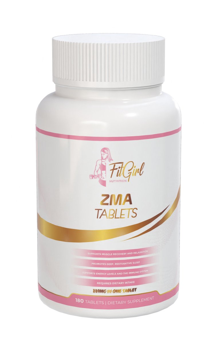 FitGirl Nutrition | ZMA 250mg | 180 tabletten 90 servings | met Magnesium Citrate | Zinc Lactate | Supplement | Nutriworld.eu