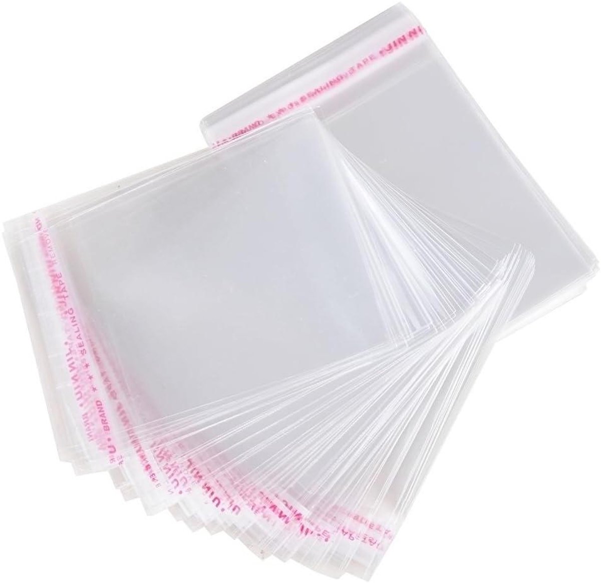 Allecto Plus - Transparante kunststof zakjes met plakstrips voor gastgeschenken en sieraden - 7 x 10 cm - 200 stuks, Feestbedankjes, Sieradenorganisatie