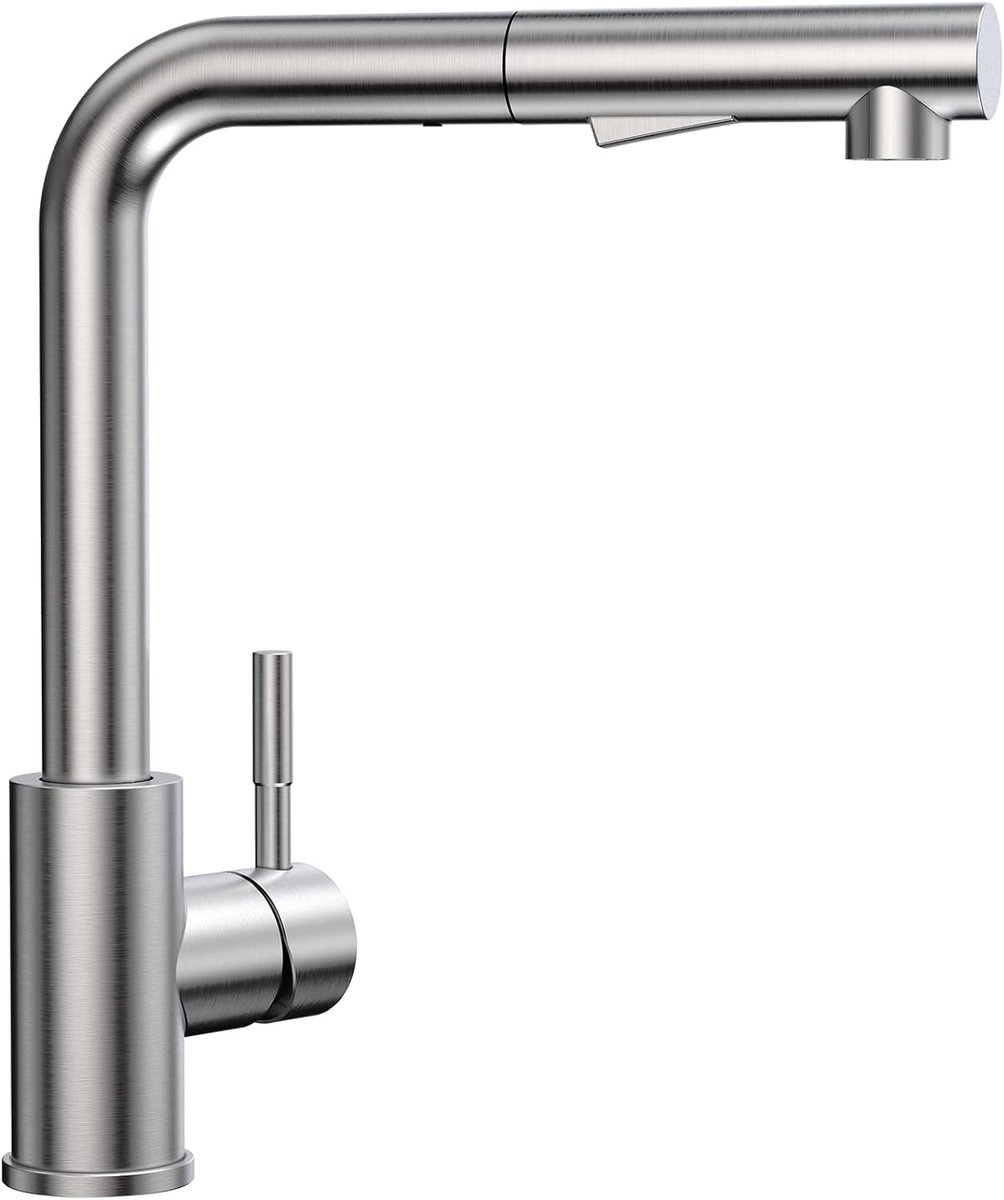 Ibenzoa® Kraan voor keuken met uittrekbare sproeikop en dubbele straalmodi, 360 graden draaibaar
