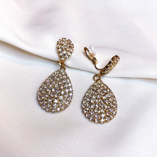Never Enough Bling - Or - Couleur or - boucle d'oreille avec clip - boucle d'oreille clip - boucle d'oreille pince - fausse boucle d'oreille - boucles d'oreilles clip - hypoallergénique