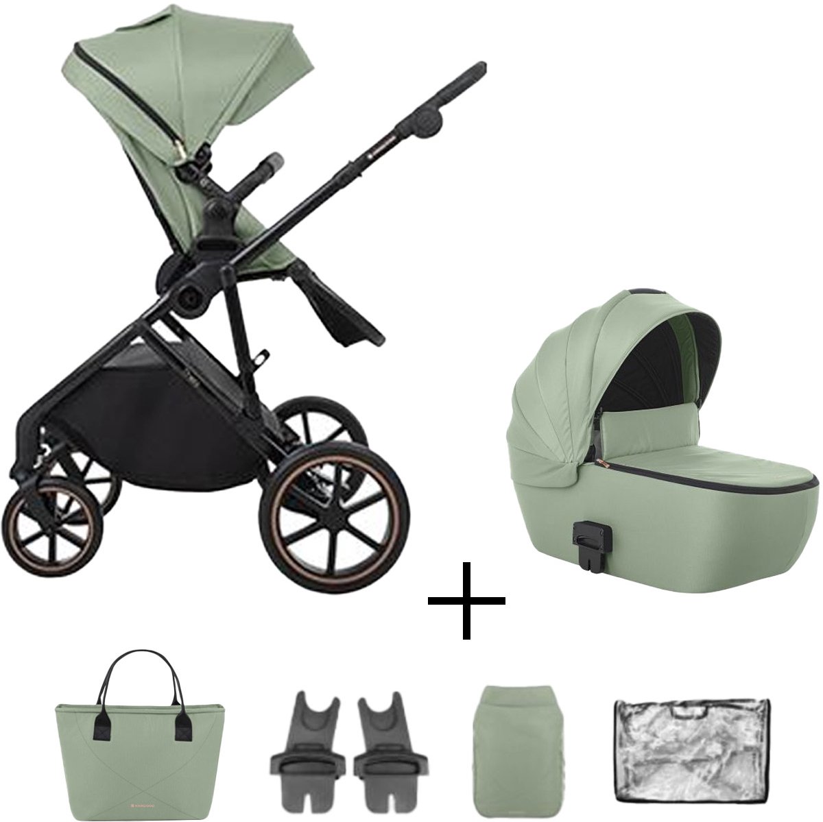 Kikkaboo Thea Kinderwagen 2-in-1 - Leger Groen