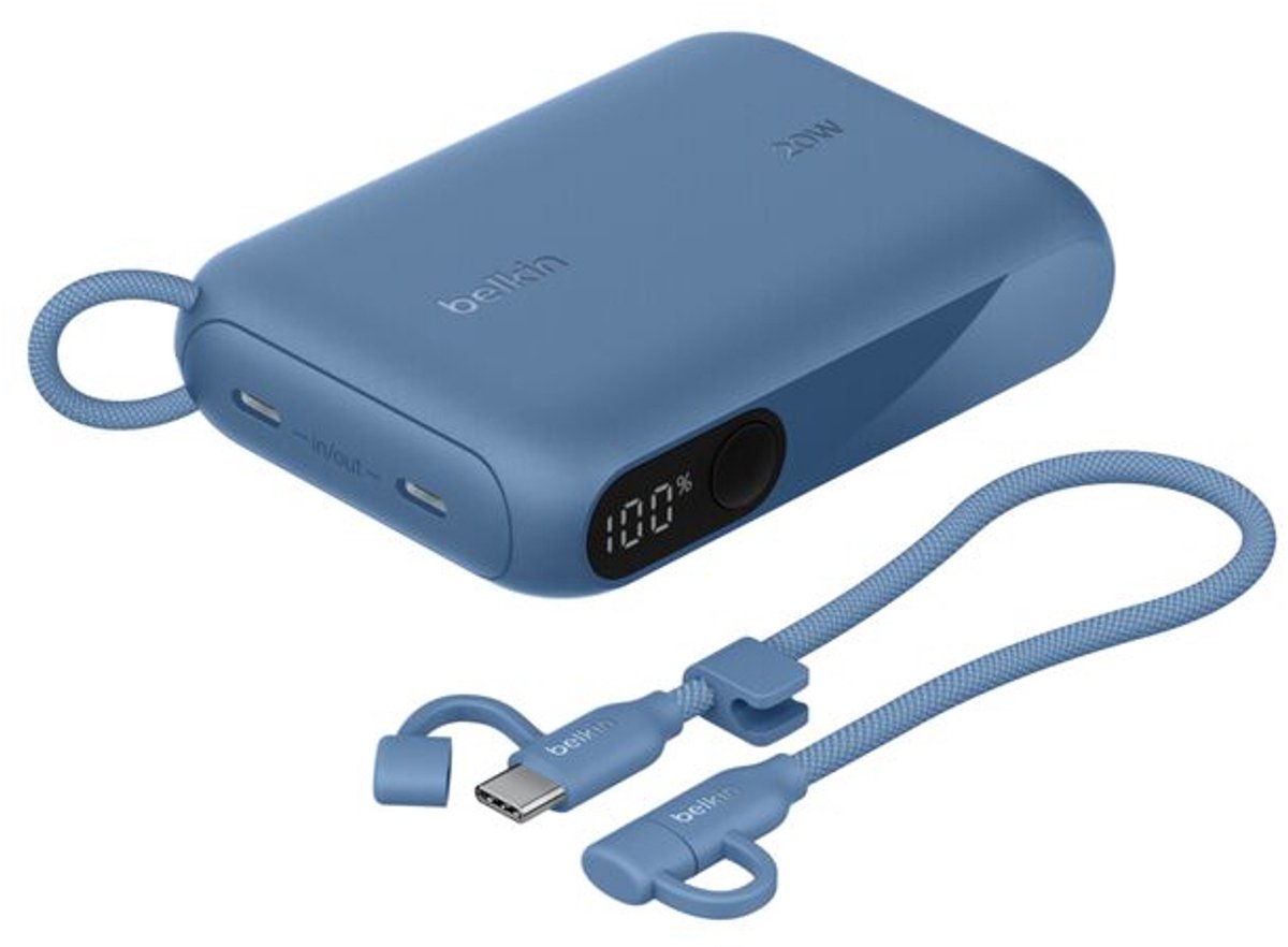 Belkin Power Bank 20W 10.000 mAh met Display - Blauw - Product - €29,99