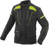 Veste de moto textile imperméable Bogotto Shado 2 en 1, noir et jaune Zwart - Taille L - Veste